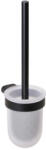 Bemeta Organic Black fali WC-kefetartó 95x360x122 mm, tejüveg/fekete 167113140 (167113140)