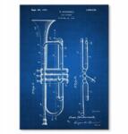 SteelPoster Fém poszter Trumpet Musician Tech Tábla 30 x 42 cm +ajándék (plakat dekoracyjny, metalowa tablica, szyld)