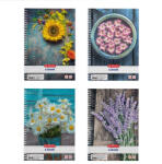 Herlitz Flower A5 80lapos kockás spirálfüzet (09549544)