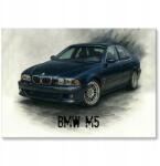 SteelPoster Fém poszter Bmw M5 Tábla lemez 42 x 59, 4 cm +ajándék (plakat dekoracyjny, metalowa tablica, szyld)