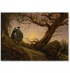 SteelPoster Fém poszter Moon Caspar Friedrich Tábla 30 x 42 cm +ajándék (plakat dekoracyjny, metalowa tablica, szyld)