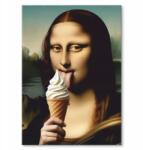 SteelPoster Mona LIsa fém poszter jéggel Tábla 30 x 42 cm +ajándék (plakat dekoracyjny, metalowa tablica, szyld)
