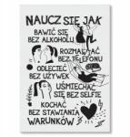SteelPoster Fém poszter Tanuld meg, hogyan kell Tábla Tepsi 22 x 31 cm +ajándék (plakat dekoracyjny, metalowa tablica, szyld)