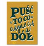 SteelPoster Fém poszter Engedd el ezt a Tábla tepsi 22 x 31 cm +ajándék (plakat dekoracyjny, metalowa tablica, szyld)