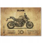 SteelPoster Fém poszter Ktm 1290 Duke R Tábla 30 x 42 cm +ajándék (plakat dekoracyjny, metalowa tablica, szyld)