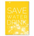 SteelPoster Fém poszter Drink champagne Tábla Tepsi 22 x 31 cm +ajándék (plakat dekoracyjny, metalowa tablica, szyld)