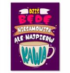 SteelPoster Fém poszter Először kávé Tábla Tepsi 30 x 42 cm +ajándék (plakat dekoracyjny, metalowa tablica, szyld)