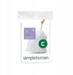simplehuman Szemeteszsák extra erős fehér 20 db C méret 10-12L Simplehuman (CW0162)