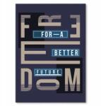 SteelPoster Fém poszter Szabadság Tábla 30 x 42 cm +ajándék (plakat dekoracyjny, metalowa tablica, szyld)