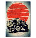 SteelPoster Fém poszter Jeep Sunrise Tábla Tepsi 22 x 31 cm +ajándék (plakat dekoracyjny, metalowa tablica, szyld)