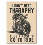 SteelPoster Fém poszter therapy ride Tábla Tepsi 22 x 31 cm +ajándék (plakat dekoracyjny, metalowa tablica, szyld)
