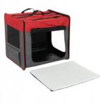 Zooplus Utazótáska First Class Basic XL 96x66x73cm Piros-Szürke Transporter (LA109304N)