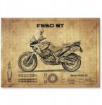 SteelPoster Fém poszter Bmw F650 St Tábla Tepsi 22 x 31 cm +ajándék (plakat dekoracyjny, metalowa tablica, szyld)