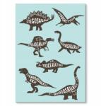 SteelPoster Fém poszter Dinoszauruszok Tábla 30 x 42 cm +ajándék (plakat dekoracyjny, metalowa tablica, szyld)