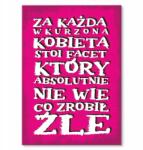 SteelPoster Fém poszter dühös nő Tábla Tepsi 42 x 59, 4 cm +ajándék (plakat dekoracyjny, metalowa tablica, szyld)