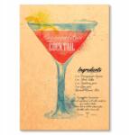 SteelPoster Fém poszter Cosmopolitan cocktail Tábla 30 x 42 cm +ajándék (plakat dekoracyjny, metalowa tablica, szyld)