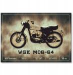 SteelPoster Fém poszter Wsk M06-64 klasszikus Tábla Tepsi 22 x 31 cm +ajándék (plakat dekoracyjny, metalowa tablica, szyld)
