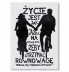 SteelPoster Fém poszter Élet, mint kerékpározás Tábla Tepsi 42 x 59, 4 cm +ajándék (plakat dekoracyjny, metalowa tablica, szyld)