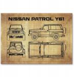 SteelPoster Fém poszter nissan patrol y61 tech Tábla 30 x 42 cm +ajándék (plakat dekoracyjny, metalowa tablica, szyld)