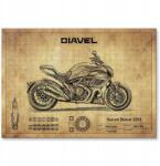SteelPoster Fém poszter Ducati Diavel 2013 Tábla 30 x 42 cm +ajándék (plakat dekoracyjny, metalowa tablica, szyld)