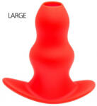 MK Toys Plug Tunnel Stretch Red - nagy, 15 x 7 cm-es élvezet kényeztető
