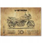 SteelPoster Fém poszter Suzuki V-Strom DL 650 Tábla 30 x 42 cm +ajándék (plakat dekoracyjny, metalowa tablica, szyld)
