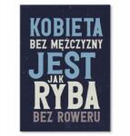 SteelPoster Fém hal poszter kerékpár nélkül Tábla 30 x 42 cm +ajándék (plakat dekoracyjny, metalowa tablica, szyld)