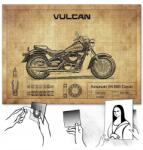 SteelPoster Fém poszter Motor Kawasaki Tábla Tepsi 30 x 42 cm +ajándék (plakat dekoracyjny, metalowa tablica, szyld)