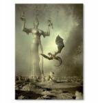 SteelPoster Fém poszter Sárkány Fantasy Tábla 30 x 42 cm +ajándék (plakat dekoracyjny, metalowa tablica, szyld)