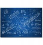 SteelPoster Fém poszter Repülőgép AN-28 Blueprint Tábla Tepsi 42 x 59, 4 cm +ajándék (plakat dekoracyjny, metalowa tablica, szyld)