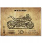 SteelPoster Fém poszter Bmw S1000RR 2019 Tábla Tepsi 22 x 31 cm +ajándék (plakat dekoracyjny, metalowa tablica, szyld)