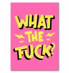 SteelPoster Fém poszter what the fuck Tábla Tepsi 22 x 31 cm +ajándék (plakat dekoracyjny, metalowa tablica, szyld)