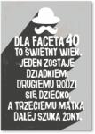 SteelPoster Fém poszter 40-es férfinak Tábla 42 x 59, 4 cm +ajándék (plakat dekoracyjny, metalowa tablica, szyld)