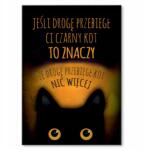 SteelPoster Fém poszter Fekete macska Tábla Tepsi 22 x 31 cm +ajándék (plakat dekoracyjny, metalowa tablica, szyld)