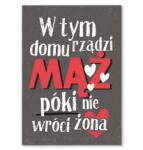SteelPoster Fém poszter Ebben a házban a férj uralkodik L (plakat dekoracyjny, metalowa tablica, szyld)