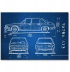 SteelPoster Fém poszter Tatra 613 Autó-Motor Patent Tech 30 x 42 cm (plakat dekoracyjny, metalowa tablica, szyld)