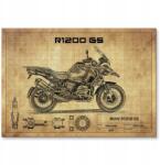 SteelPoster Fém poszter Bmw R1200 Gs Tábla lemez 42 x 59, 4 cm +ajándék (plakat dekoracyjny, metalowa tablica, szyld)