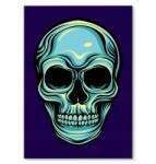 SteelPoster Fém poszter Koponya Tábla Tepsi 22 x 31 cm +ajándék (plakat dekoracyjny, metalowa tablica, szyld)
