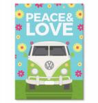 SteelPoster Fém poszter Peace & Love Hippie Tábla Tepsi 22 x 31 cm +ajándék (plakat dekoracyjny, metalowa tablica, szyld)