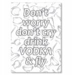 SteelPoster Fém poszter Ital vodka and fly Tábla Tepsi 22 x 31 cm +ajándék (plakat dekoracyjny, metalowa tablica, szyld)