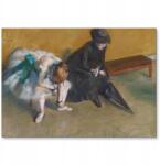 SteelPoster Fém poszter Waiting Edgar Degas Tábla Tepsi 22 x 31 cm +ajándék (plakat dekoracyjny, metalowa tablica, szyld)