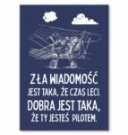 SteelPoster Fém poszter pilóta vagy Tábla Tepsi 42 x 59, 4 cm +ajándék (plakat dekoracyjny, metalowa tablica, szyld)