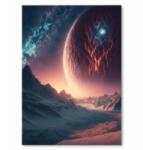 SteelPoster Fém poszter abstract moon Tábla Tepsi 42 x 59, 4 cm +ajándék (plakat dekoracyjny, metalowa tablica, szyld)