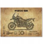 SteelPoster Fém poszter Bmw R1200 Gs 2008 Tábla 30 x 42 cm +ajándék (plakat dekoracyjny, metalowa tablica, szyld)