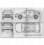 SteelPoster Fém poszter Mercedes Gla Daily Tábla 30 x 42 cm +ajándék (plakat dekoracyjny, metalowa tablica, szyld)