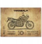 SteelPoster Fém poszter Honda Transalp XL 650 Tábla lemez 42 x 59, 4 cm +ajándék (plakat dekoracyjny, metalowa tablica, szyld)