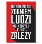 SteelPoster Fém poszter Ne aggódj az emberek véleménye miatt Tábla 30 x 42 cm +játék (plakat dekoracyjny, metalowa tablica, szyld)