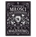 SteelPoster Fém poszter Igaz szerelem Tábla Tepsi 22 x 31 cm +ajándék (plakat dekoracyjny, metalowa tablica, szyld)
