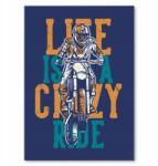 SteelPoster Fém poszter crazy ride bike Tábla Tepsi 22 x 31 cm +ajándék (plakat dekoracyjny, metalowa tablica, szyld)