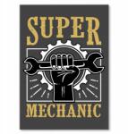 SteelPoster Fém poszter Szuper szerelő Tábla Tepsi 42 x 59, 4 cm +ajándék (plakat dekoracyjny, metalowa tablica, szyld)